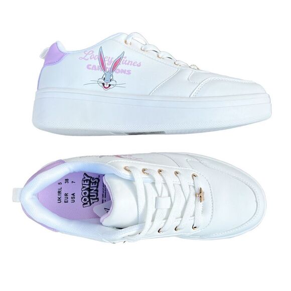 Looney Tunes Bugs Bunny White-Purple Sneaker Shoes - Picture 7 of 13